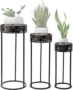 Soporte moderno para macetas de hierro que realza espacios contemporáneos con estilo minimalista y organización funcional de plantas - Product Image 3