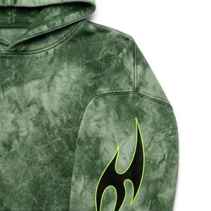 Mens Green <b>Hooded</b> Sweatshirt Solid Color Cotton Casual Drawstring Hoodie Regular Fit Autumn Wear - Product Image 3