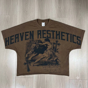 T-shirt à manches courtes pour homme, coupe droite, 100% coton jersey, style streetwear, qualité supérieure, décontracté, vintage, épaules tombantes - Product Image 6