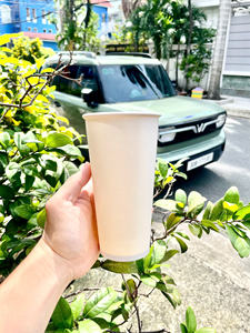 Gobelet en papier à paroi simple écologique GREEN NEST, enduit de PE, jetable, pour boissons chaudes/froides (café/thé), diamètre personnalisable - Product Image 6