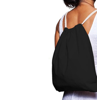 Sacs à cordon en coton vierge 38x42cm, sacs de sport en toile unie pour impression personnalisée, sacs de style de vie, sacs de courses