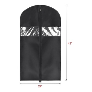 Housses de vêtements non tissées pour costumes et robes, respirantes, suspendues, avec fenêtre transparente et fermeture éclair, modèle 2026 - Product Image 6