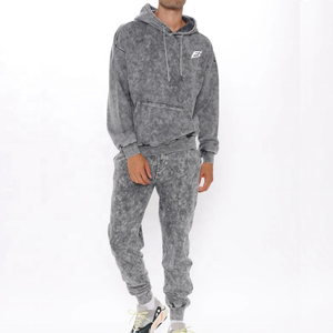 Sudadera con capucha y pantalón de chándal de algodón de alta calidad, felpa francesa, con bolsillo frontal, diseño antipilling, proveedor OEM - Product Image 5
