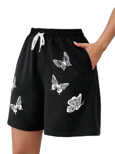 Pantalones cortos de verano para mujer, ropa de calle, conjuntos de pantalones cortos de yoga y gimnasio, pantalones cortos de algodón de talla grande para mujer con logotipo personalizado 2026 - Product Image 4