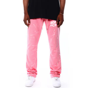 กางเกงจ็อกเกอร์ผู้ชายแฟชั่น ลุคสปอร์ต ผ้าฝ้าย มีเชือกผูก เอวสม็อค มีซิปข้าง กระเป๋าข้าง เหมาะสำหรับออกกำลังกาย - Product Image 1