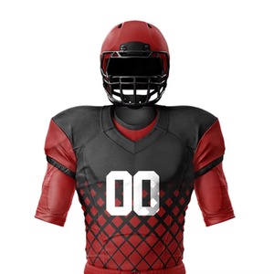 Ensemble d'uniformes de football américain sublimés sur mesure, maillot et pantalon d'équipe, tissu résistant, respirant et anti-humidité, vêtements de jeu personnalisables - Product Image 4