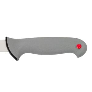 Couteaux de cuisine à lame étroite argentés avec manche gris et rouge ou poignée jaune pour une découpe précise de la viande et des tâches culinaires - Product Image 3