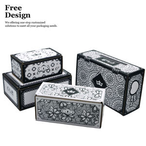 Monochrome <b>Floral</b> Subscription <b>Boxes</b> Custom White Cardboard - Product Image 4