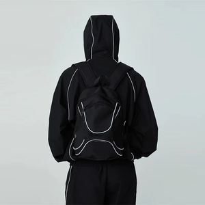 Customized <b>Mens</b> Oversized Nylon Tracksuit <b>Reflective</b> Windproof Jogging <b>Jacket</b> and Sweatpants 2 Piece Windbreaker Tracksuit Sets - Product Image 2