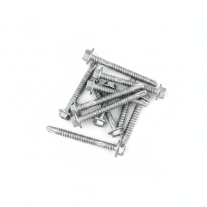 PDC Model 5 Washer Head Self-Drilling Coarse Thread Class 8 Metric/Inch <b>Galvanized</b> Carbon Steel <b>Screws</b> (12mm Cap Diameter) - Product Image 4