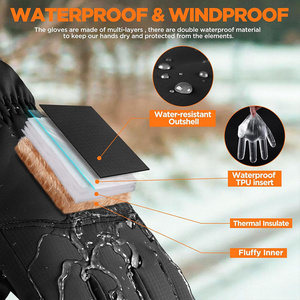 Winter <b>Gloves</b> Windproof Cold Weather <b>Warm</b> <b>Gloves</b> With Touchscreen Fingers Cycling Racing <b>Gloves</b> Outdoor Sports Daily <b>Work</b> - Product Image 4