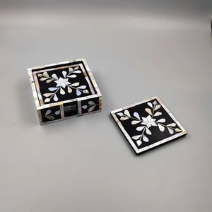 Handmade Square Mother Of Pearl Inlay Box Geometric Pattern Modern Decorative Storage Container - Product Image 6
