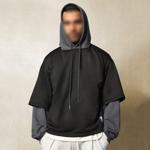 Sudadera con Capucha de Doble Capa Bordada, con Cordón Ajustable, Estilo Deportivo, Oversize, Ecológica, Impermeable, para Invierno y Otoño - Product Image 1