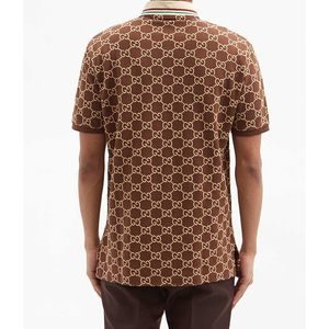 เสื้อโปโลแขนสั้นลายทางผู้ชาย ผ้าฝ้ายถัก สวมใส่สบาย ระบายอากาศได้ดี ทรงปกติ สีกรมท่าขาว - Product Image 4