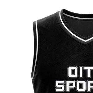Maillot de basket-ball noir et gris pour hommes, uniforme d'équipe sans manches, respirant, léger, pour entraînement athlétique, compétition, vêtements de sport - Product Image 5