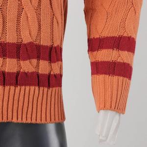 Pull en mohair personnalisé pour homme avec logo, col rond, tricot jacquard à lettres, grandes tailles, fournisseur en gros - Product Image 5