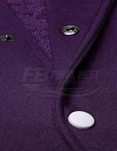 Blouson matelassé en polaire pour homme, style streetwear hiver, coupe slim, uni, type varsity/baseball, avec col montant, écologique, vente en gros OWM - Product Image 6