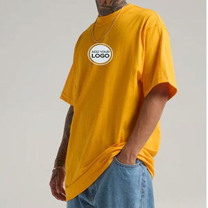 T-shirt ample personnalisé avec logo OEM, en coton haute densité, à manches courtes, vente en gros, impression DTF - Product Image 1