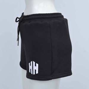 Shorts de sport en coton noir de qualité supérieure, personnalisables avec logo, pour homme, confortables pour la course à pied et la gym. - Product Image 4