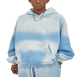 High Quality Men's Winter Hoodie Custom LOGO Heavyweight Washed Distressed Couple Plus Size Hooded Hoodie <b>Jacket</b> 2026 - Product Image 5