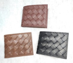 Cartera de Cuero Genuino para Hombre, Diseño de Diseñador, Bloqueo RFID, Tarjetero Delgado, Monedero con Logotipo Personalizado, Patrón Tejido a Crochet, Diseño Simple Bifold - Product Image 5