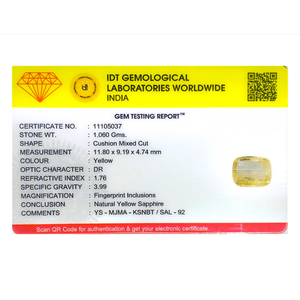 Loose 5.3 Carat Oval Cut Yellow Sapphire-Premium Gemstone for Fine Jewelry - Product Image 4