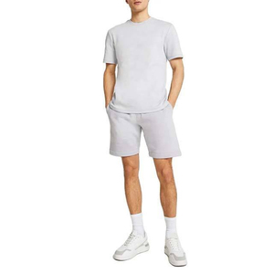 Conjunto de Camiseta y Pantalones Cortos Deportivos de Verano para Hombre, Transpirables, de Algodón y Felpa, de Secado Rápido, con Logotipo Personalizado, OEM, al por Mayor - Product Image 5
