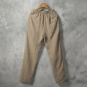 Pantalon cargo ample et décontracté pour homme en molleton épais, multi-poches, toile oversize, broderie, effet délavé, style hip-hop - Product Image 4