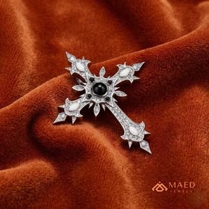 925 Sterling Silver Gold Plated Moissanite Cross Pendant Iced Out Hiphop Charm Custom Religious Jewelry <b>Gift</b> for Unisex - Product Image 2