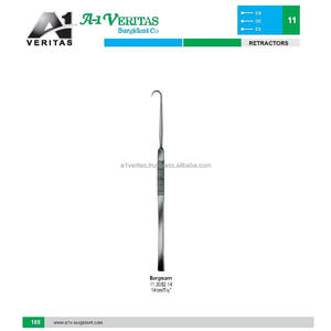 Retractor de Piel Bergmann A-1 VERITAS, Gancho de Acero Inoxidable, Juego de Instrumentos Quirúrgicos Reutilizables para Cirugía Plástica |   ISO 13485 - Product Image 6