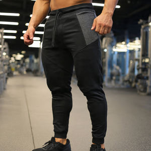 Pantalones Deportivos de Gimnasio para Hombre, de Forro Polar, Gruesos, Transpirables, Resistentes al Viento, Ecológicos, con Cordón en la Cintura, para Entrenamiento, de Poliéster/Algodón - Product Image 1