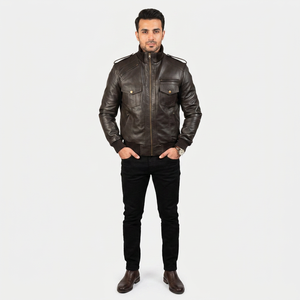 Chaqueta de cuero genuino para hombre, diseño clásico, transpirable, para invierno, fabricada profesionalmente. - Product Image 6