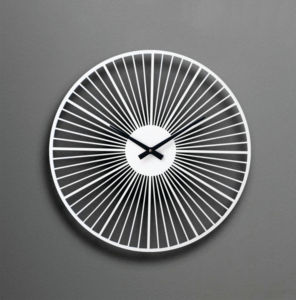 Horloge murale moderne 3D blanche abstraite en forme de nid, horloge murale ronde silencieuse en métal de luxe, design artistique pour le salon, décoration de la maison - Product Image 2