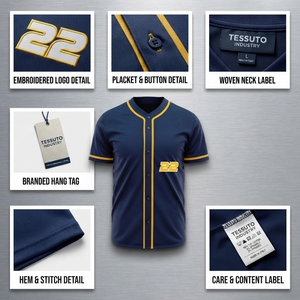 Maillot de baseball unisexe personnalisé à manches courtes, sublimation, été, respirant, séchage rapide, vêtements de sport, taille plus pour adultes - Product Image 5