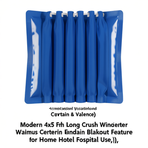 Modern 4x5 Feet Grommet Crush Polyester <b>Window</b> <b>Curtain</b> Pleated Embroidered Pattern Blackout Soft Durable All-Season Home Hotel - Product Image 2