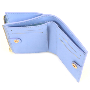 Portefeuille portable pour femme, mini, en cuir PU, personnalisable avec logo, couleur unie, pour cartes de crédit, vente en gros transfrontalière - Product Image 2