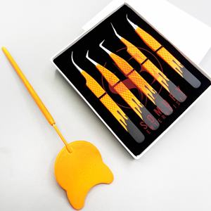 Pince à épiler à cils en acier inoxydable avec logo personnalisé, outil de beauté pour extensions de cils, pour la crème glacée - Product Image 5