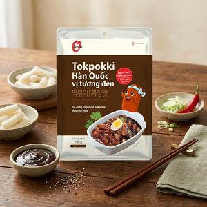 O'food Korean Instant Tokpokki Rice Cake - Jjajang Black <b>Bean</b> Sauce 140g (Non-Spicy) | Wholesale - Product Image 4