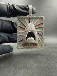 Pendentif Hip Hop Premium Personnalisé en Moissanite Motif Requin Givré, en Argent Sterling 925, Bijoux Fins, Pendentifs et Breloques - Product Image 2