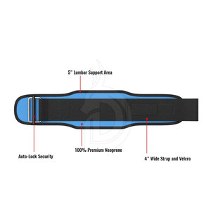เข็มขัดนิรภัยระดับมืออาชีพนีโอพรีนสำหรับการฝึกความแข็งแรงเข็มขัดยกน้ำหนักระดับสูงเข็มขัดออกกำลังกายแบบหนา - Product Image 2
