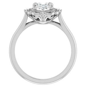 Bague Solitaire en Moissanite Coupe Ovale, Argent Sterling 925 Plaqué Or 18K, Luxe Classique pour Fiançailles, Mariage, Promesse, Mariée - Product Image 4