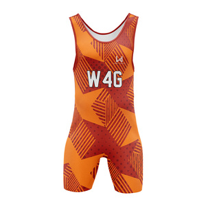 Combinaison de lutte personnalisée pour homme, imprimée, en spandex/polyester, de haute qualité, respirante, légère, extensible et durable - Product Image 2