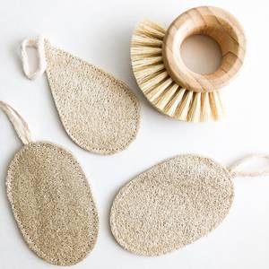 Esponjas de lufa en forma de corazón cepillos de baño biodegradables ecológicos esponja Luffa con marca privada personalizada aceptar - Product Image 2