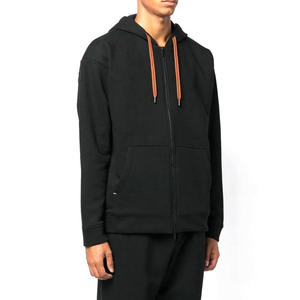 Sudadera con capucha y cremallera completa para hombre, lisa, de forro polar, deportiva, con logo y diseño, al por mayor - Product Image 5