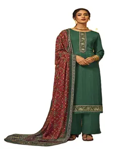 Kualitas Tinggi India & Pakistan Pakaian Bordir Salwar Kameez Cocok untuk Pesta Pernikahan Etnis Pakaian Eksportir Tingkat Grosir