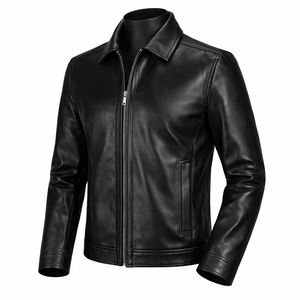 Veste en cuir véritable pour homme, légère, durable, confortable, de qualité supérieure, vêtement de motard en cuir personnalisé - Product Image 3
