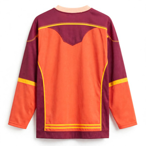 Maillot de hockey sur glace unisexe à manches longues, color-block, col en V, pull respirant en maille polyester, vêtements de sport toutes saisons Amkoor - Product Image 2