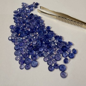 Tanzanita Natural Violeta de 2mm a 5mm, Certificada por IGI, Corte Brillante Redondo, 0.02-0.48 Quilates, para Joyería - Product Image 4
