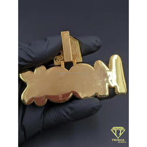 " MOOK " Lab Grown Name Necklace <b>Iced</b> <b>Out</b> Custom Pendant Hip Hop <b>Chain</b> Luxury Jewelry Gift - Product Image 5
