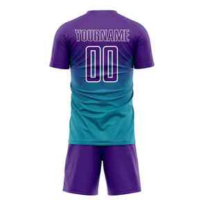 Uniforme Deportivo de Fútbol al por Mayor 100% Poliéster para Hombre, Conjunto de Camiseta y Pantalones Cortos de Secado Rápido para Equipos - Product Image 3